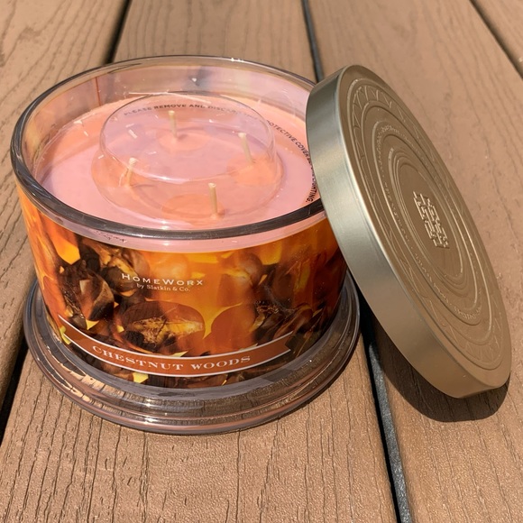 🆕HARRY SLATKIN HOMEWORX CHESTNUT WOODS 4 WICK 18oz CANDLE NWTS!!! - Picture 5 of 5